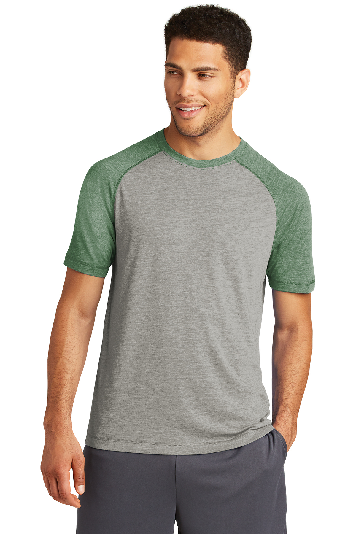 click to view Forest Green Heather-Light Grey Heather